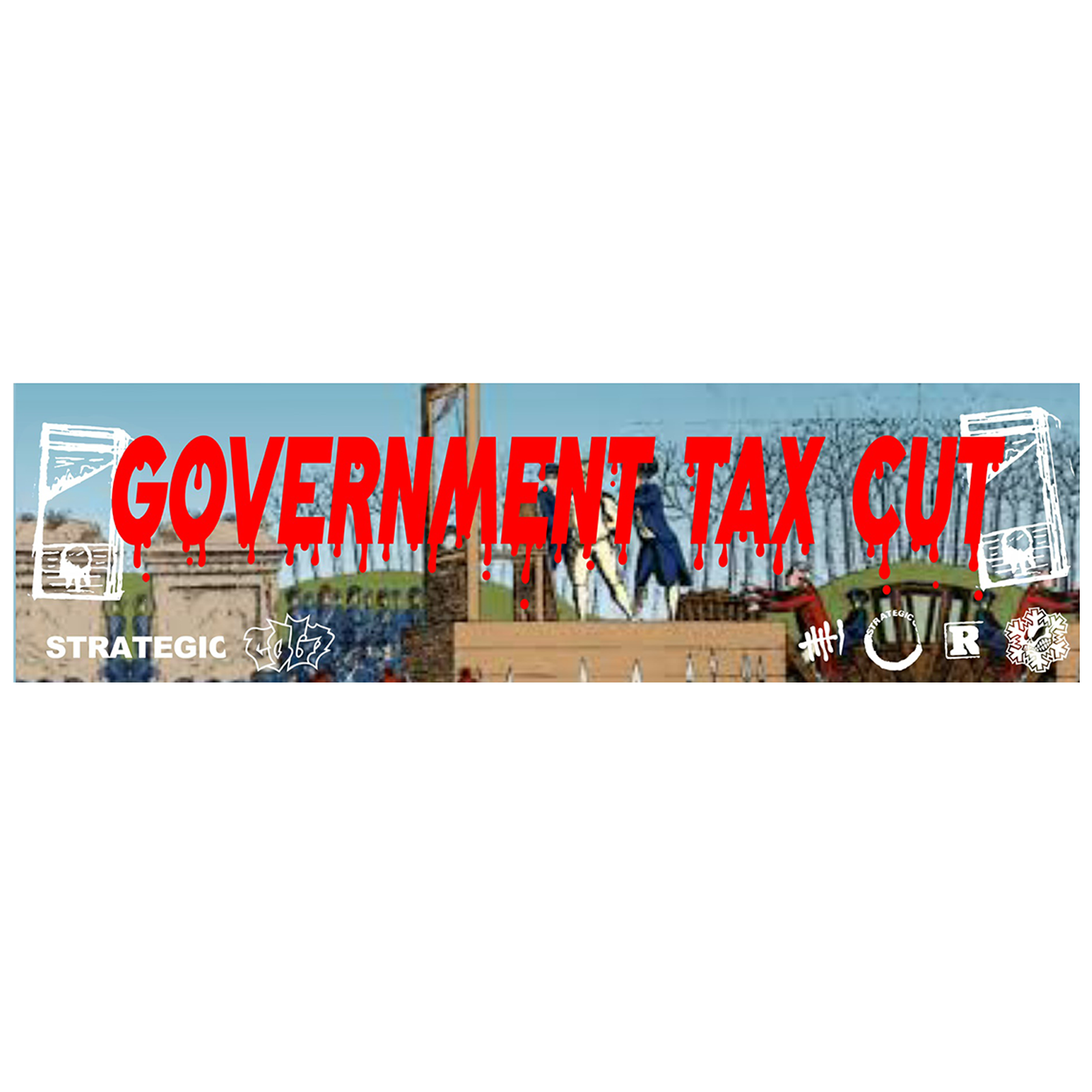GOVERNMENT TAX CUT NOVELTY BUMPER STICKER